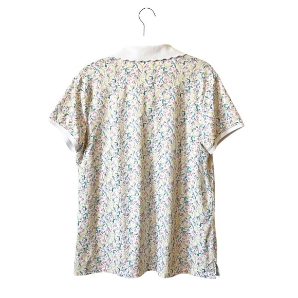 Walter Hagen Fresco Ditsy Lemon Polo Shirt Women's Size L Scalloped Short Sleeve - Picture 3 of 9